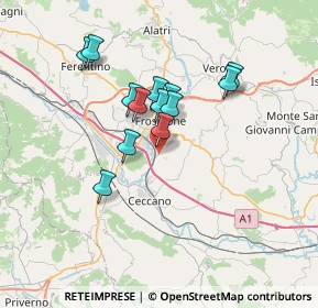 Mappa Via Valle Contessa, 03100 Frosinone FR, Italia (5.94923)
