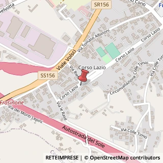 Mappa Corso Lazio, n.12, 03100 Frosinone, Frosinone (Lazio)
