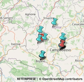 Mappa Contrada Madonna del Piano, 86020 Molise CB, Italia (13.0685)