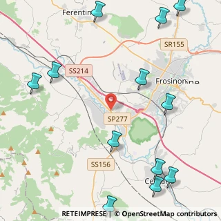 Mappa Via le Lame, 03100 Frosinone FR, Italia (6.60917)