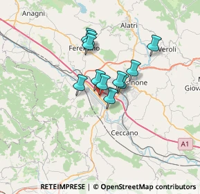 Mappa Via le Lame, 03100 Frosinone FR, Italia (4.77)