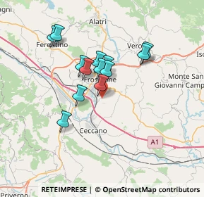 Mappa Via Colle Maladei, 03100 Frosinone FR, Italia (5.86692)