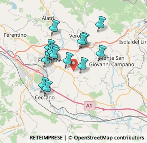 Mappa Via Colle Porcino, 03020 Torrice FR, Italia (6.24333)