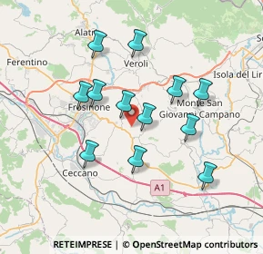 Mappa Via Colle Porcino, 03020 Torrice FR, Italia (6.79167)