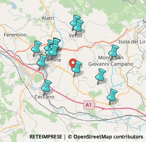 Mappa Via Colle Porcino, 03020 Torrice FR, Italia (7.24071)