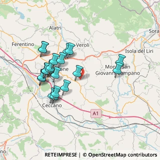 Mappa Via Colle Porcino, 03020 Torrice FR, Italia (7.4405)