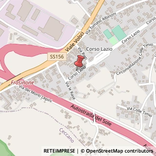Mappa Corso Lazio, 17, 03100 Frosinone, Frosinone (Lazio)