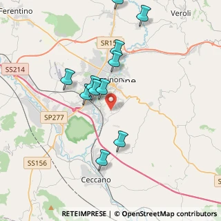 Mappa Via Vetiche, 03100 Frosinone FR, Italia (3.89455)