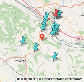 Mappa Via Antonio Cardilli, 03020 Giuliano di Roma FR, Italia (6.95846)