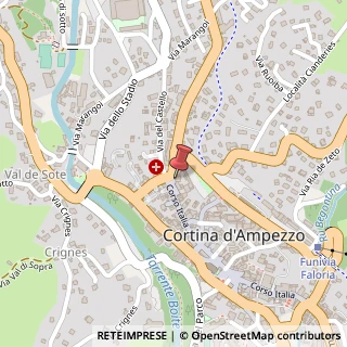 Mappa Corso Italia, 194, 32043 Cortina d'Ampezzo, Belluno (Veneto)