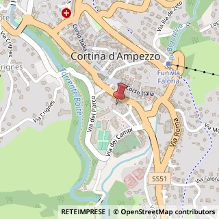 Mappa Via Difesa, 12, 32043 Cortina d'Ampezzo, Belluno (Veneto)