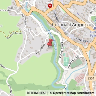 Mappa Via Lungoboite, 35a, 32043 Cortina d'Ampezzo, Belluno (Veneto)