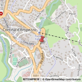 Mappa Via B. Franchetti, 13, 32043 Cortina d'Ampezzo, Belluno (Veneto)