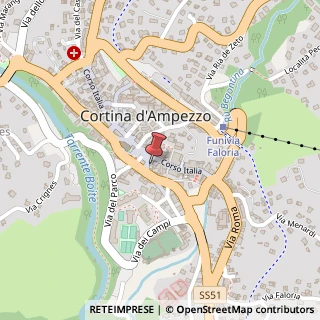 Mappa Corso Italia, 65, 32043 Cortina d'Ampezzo, Belluno (Veneto)