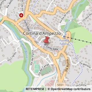 Mappa Corso Italia,  54, 32043 Cortina d'Ampezzo, Belluno (Veneto)