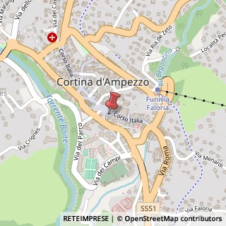 Mappa Corso Italia, 51, 32043 Cortina d'Ampezzo BL, Italia, 32043 Cortina d'Ampezzo, Belluno (Veneto)