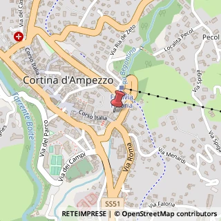 Mappa Via Barone Franchetti, 13, 32043 Cortina d'Ampezzo, Belluno (Veneto)