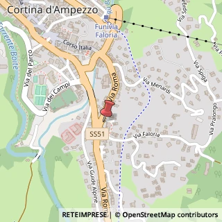 Mappa Via Roma, 87, 32043 Cortina d'Ampezzo, Belluno (Veneto)