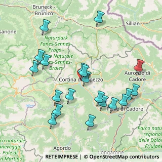Mappa Via Guide Alpine, 32043 Cortina d'Ampezzo BL, Italia (16.562)