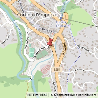 Mappa Via dei Campi, 1, 32043 Cortina d'Ampezzo, Belluno (Veneto)