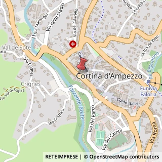 Mappa Via Cesare Battisti, 28, 32043 Cortina d'Ampezzo, Belluno (Veneto)
