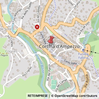 Mappa Via Stazione, 3, 32043 Cortina d'Ampezzo, Belluno (Veneto)