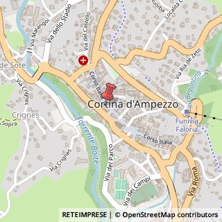 Mappa Corso Italia, n. 93, 32043 Cortina d'Ampezzo, Belluno (Veneto)