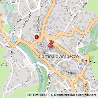 Mappa Via Stazione, 21, 32043 Cortina d'Ampezzo, Belluno (Veneto)