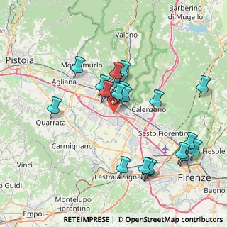 Mappa Via Augusto Righi, 59100 Prato PO, Italia (7.8905)