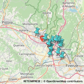 Mappa Via Augusto Righi, 59100 Prato PO, Italia (5.69923)