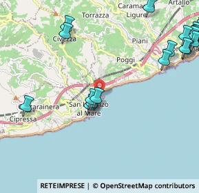 Mappa Marina di San Lorenzo, 18017 San Lorenzo al Mare IM, Italia (3.07)