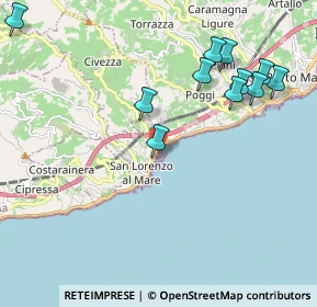 Mappa Marina di San Lorenzo, 18017 San Lorenzo al Mare IM, Italia (2.32727)