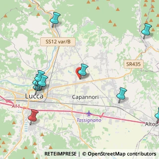 Mappa Via di Chiasso Roggi, 55012 Capannori LU, Italia (5.61455)