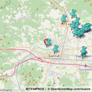 Mappa Via Per Corte Doroni, 55100 Lucca LU, Italia (6.2795)