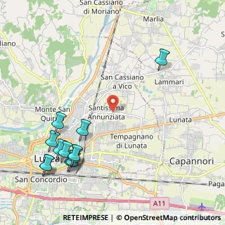 Mappa Santissima Annunziata, 55100 Lucca LU, Italia (2.81833)