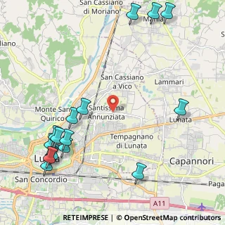 Mappa Santissima Annunziata, 55100 Lucca LU, Italia (2.92333)