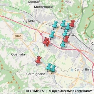 Mappa Via Cipriano Cipriani, 59100 Prato PO, Italia (3.59167)