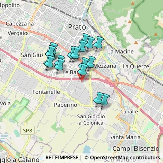 Mappa Via Campostino di Mezzana, 59100 Prato PO, Italia (1.46889)