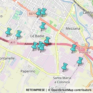 Mappa Via Campostino di Mezzana, 59100 Prato PO, Italia (1.08167)