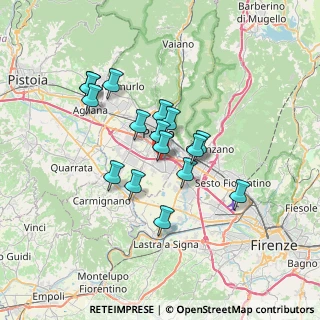 Mappa Via Campostino di Mezzana, 59100 Prato PO, Italia (5.74375)