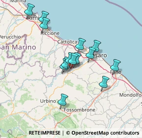 Mappa 61022 Montecchio PU, Italia (11.89929)
