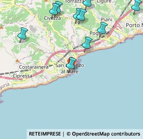 Mappa SS 1, 18017 San Lorenzo al Mare IM, Italia (2.71182)