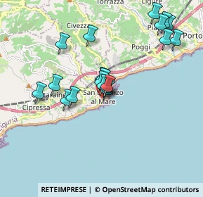 Mappa Via Vignasse, 18017 San Lorenzo al Mare IM, Italia (1.75211)