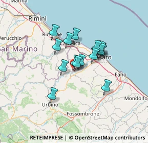 Mappa Via Gaetano Donizetti, 61020 Montecchio PU, Italia (9.90688)