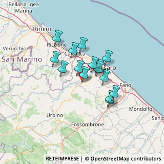 Mappa Via Arena, 61022 Vallefoglia PU, Italia (10.392)