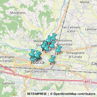 Mappa Via Italico e Quirino Baccelli, 55100 Lucca LU, Italia (1.04714)