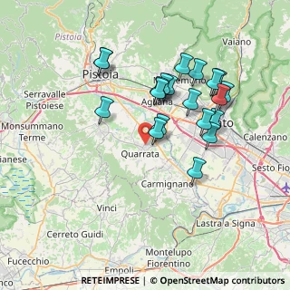 Mappa Via Filippo Brunelleschi, 51039 Quarrata PT, Italia (7.1075)