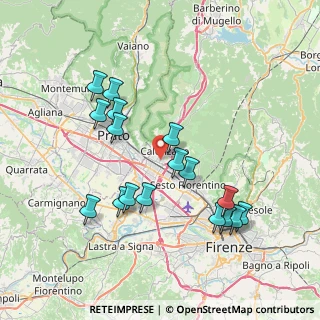 Mappa Via degli Orti, 50041 Calenzano FI, Italia (7.71353)