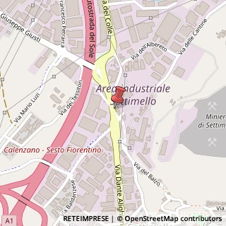 Mappa Via Giuseppe Giusti, 259, 50041 Calenzano, Firenze (Toscana)