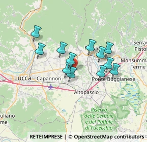 Mappa Via di S. Martino, 55010 Capannori LU, Italia (5.73917)